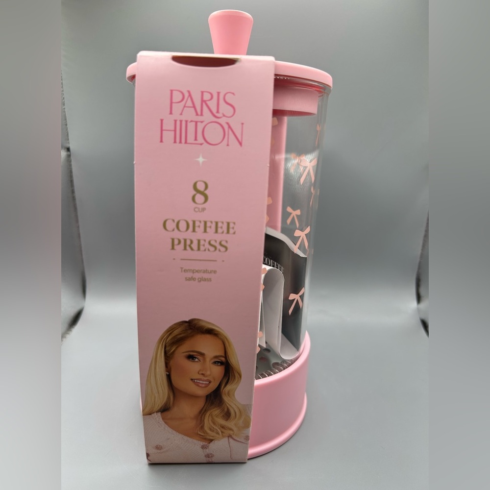 Paris Hilton PINK BOW 8 Cup Coffee Press Coffee Maker NEW
